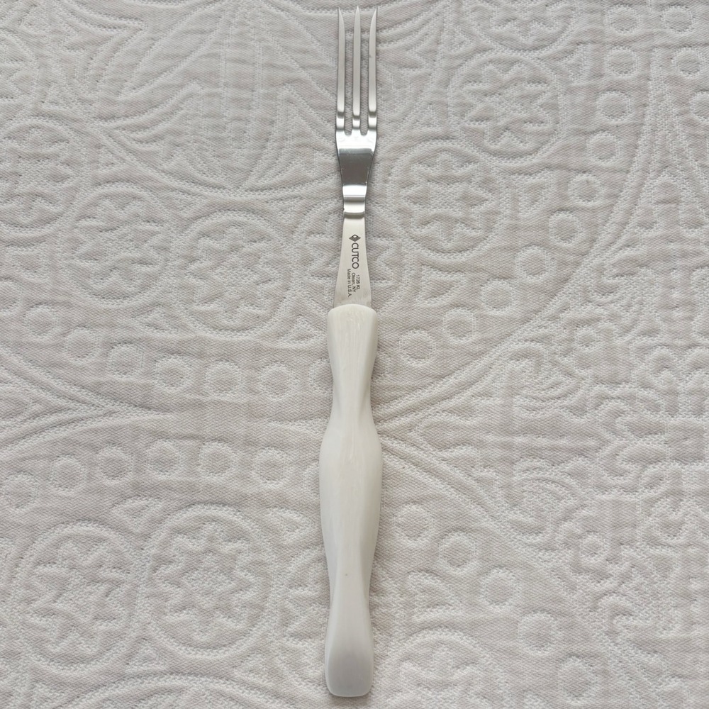 CUTCO 1726 Turning Fork, Pearl White Handle USA Made